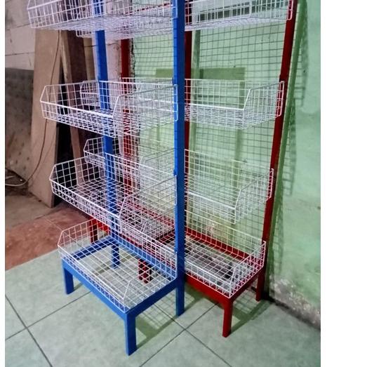 Depan RAK CIKI SNACK UKURAN KECIL 4 SUSUN MURAH