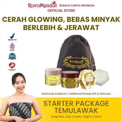 ^ KYRA ^ Roro Mendut Paket Starter Temulawak Day Cream Night Cream Soap Bar Skincare Skin Care