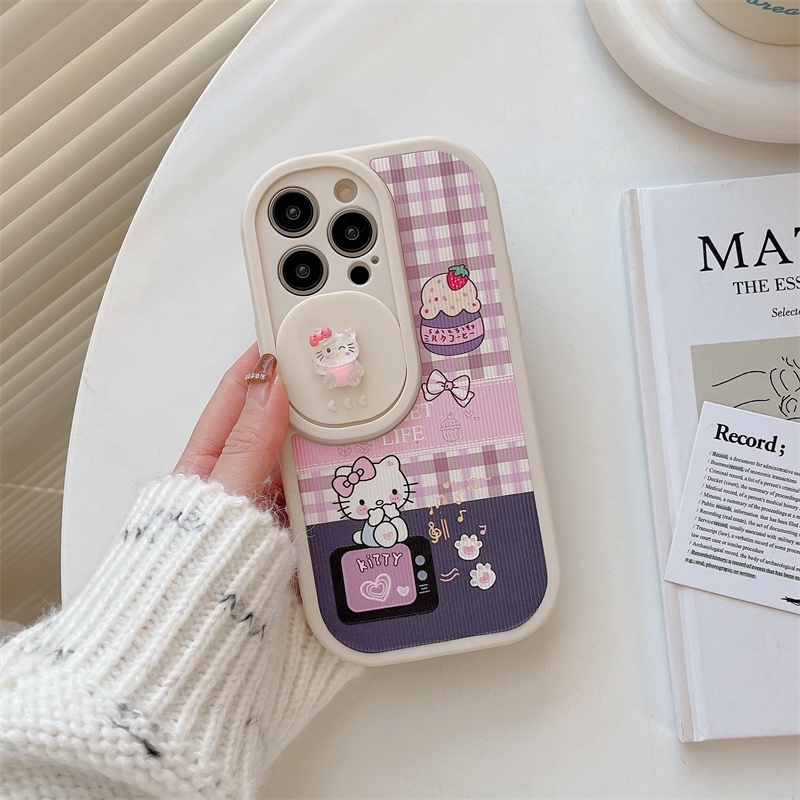 Kartun Kuromi Dan Kitty Case Pelindung Kamera Push-pull Anti-drop Untuk iPhone 14pro max Kamera Pelindung11 12 13 Pro max