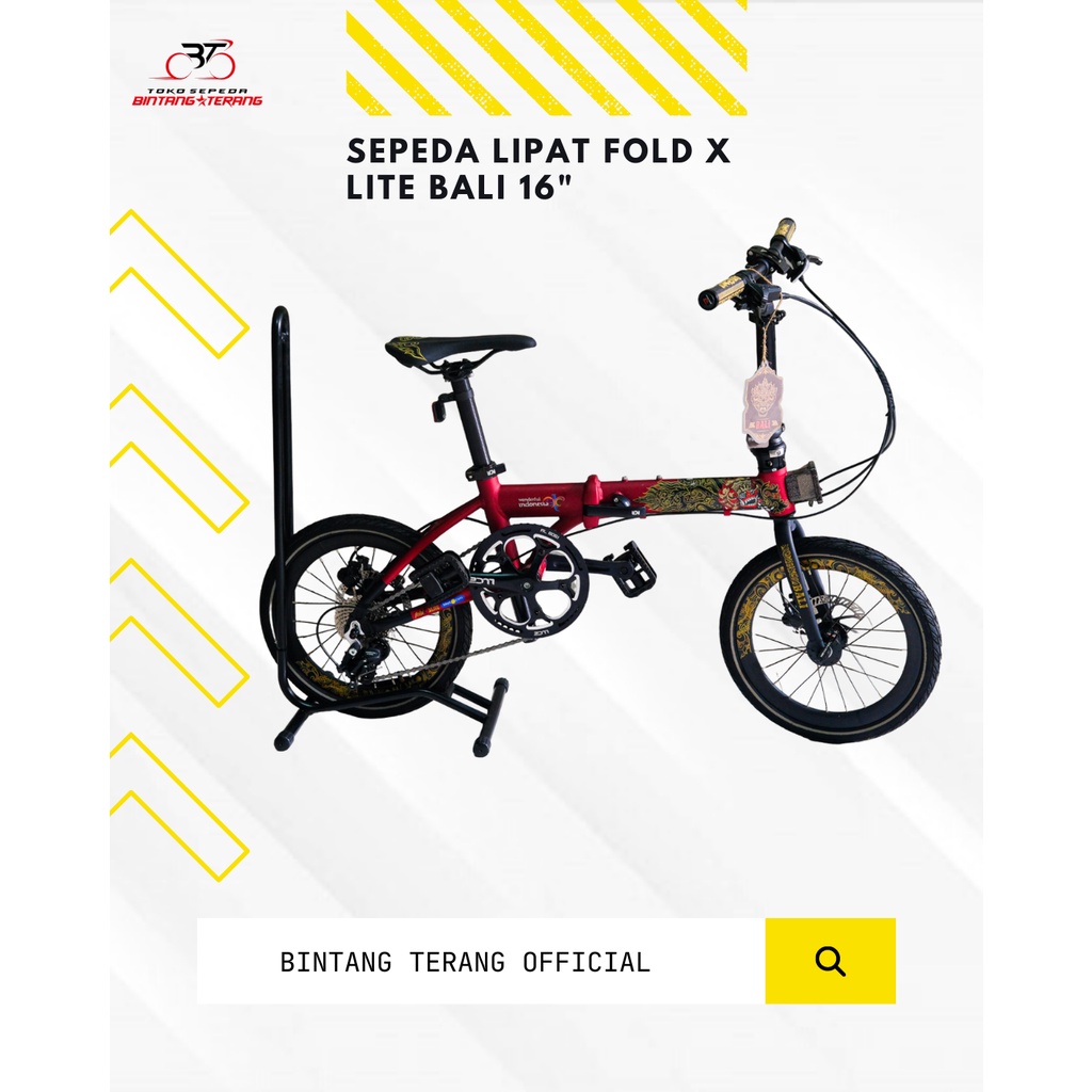 Sepeda Lipat fold x Lite Bali 16''/Fold X Lite Bali 16/Sepeda Lipat Bali 16 Solusi Praktis untuk ber
