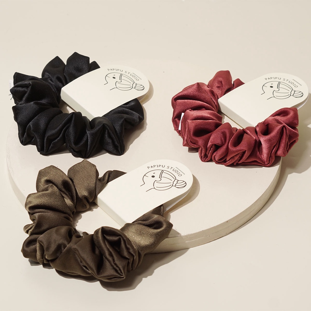 scrunchies ikat rambut kunciran Satin silk regular series