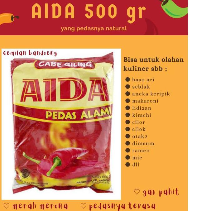 

Termurah | KP8 | BUBUK CABE AIDA 500GR