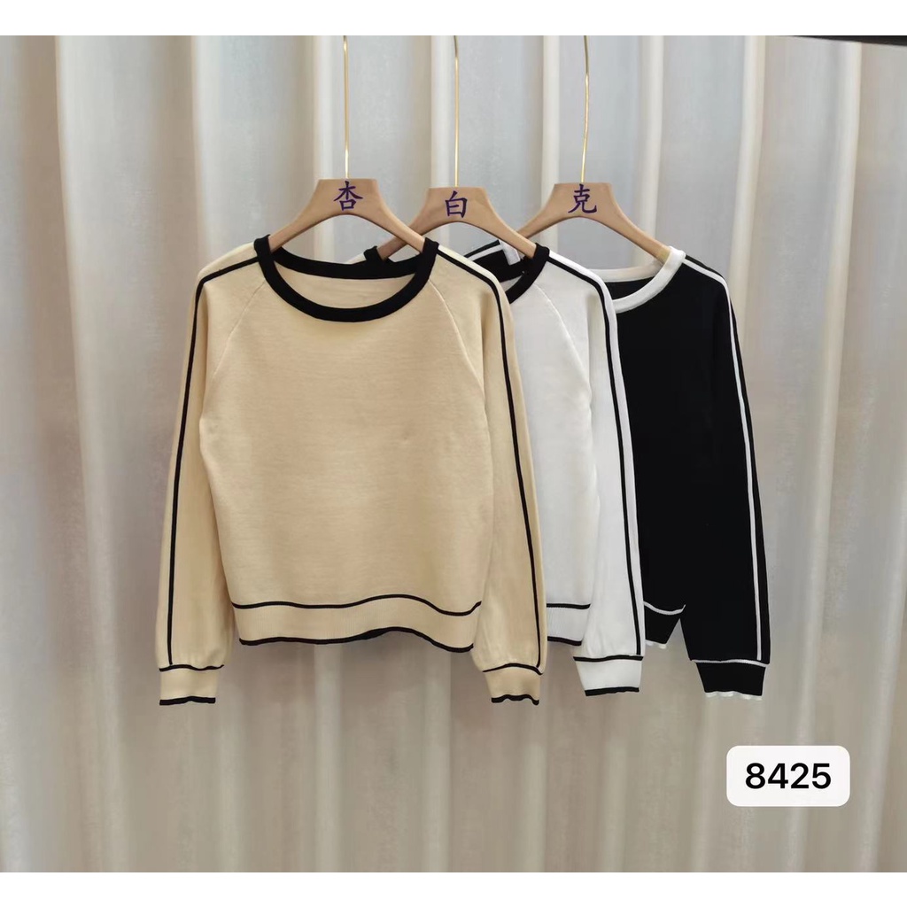 Naura Knit Sweater LongSlevee- Sweater Top Rajut - Atasan Wanita Import TM (8425)