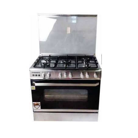 Freestanding Kompor DIAMANTE LEONARDO MAXI STILE Stainless
