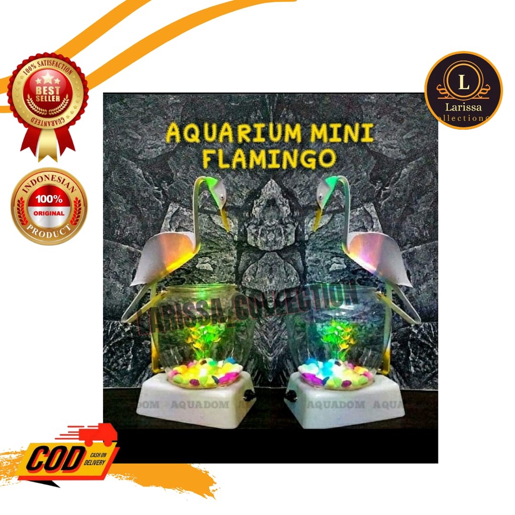 AQUARIUM MINI IKAN HIAS TERMURAH BISA COD