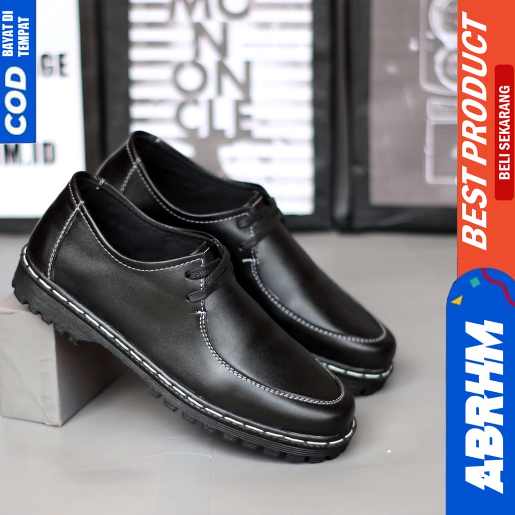 Sepatu Loafers Pria Docmart Tassel Formal Pantofel Kerja Kantor Hitam Abrhm