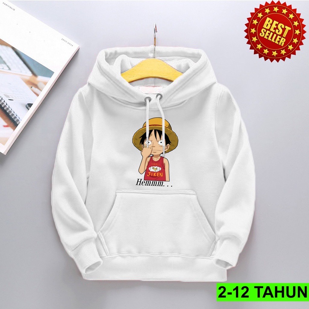 Jumper Hoodie Anak ONE PIECE JIKEN II Jaket Hoodie Anak ANIME II Sweater Hoodie Kids Sz M - XL ( Laki Laki &amp; Peremepuan )