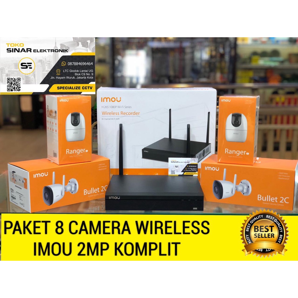 PAKET CCTV WIRELESS IMOU 8 CAMERA