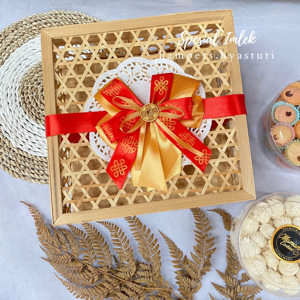 

HAMPERS CNY BOX HANTARAN SPESIAL IMLEK 25x25 CM kotak hampers imlek bingksian lucu murah parsel imlek goodie bag