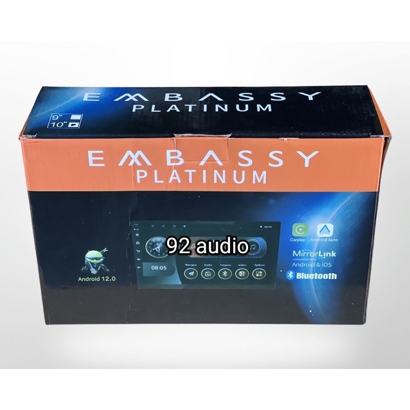 Head Unit Android Embassy 9 inch Memory 2/32 Carplay Seri Terbaru