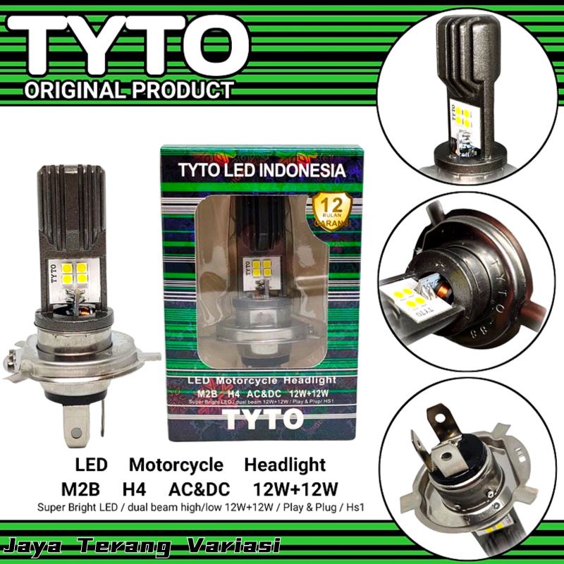 LAMPU LED MOTOR TYTO M2B H4 AC/DC VIXION / k1 TYTO M2B H4