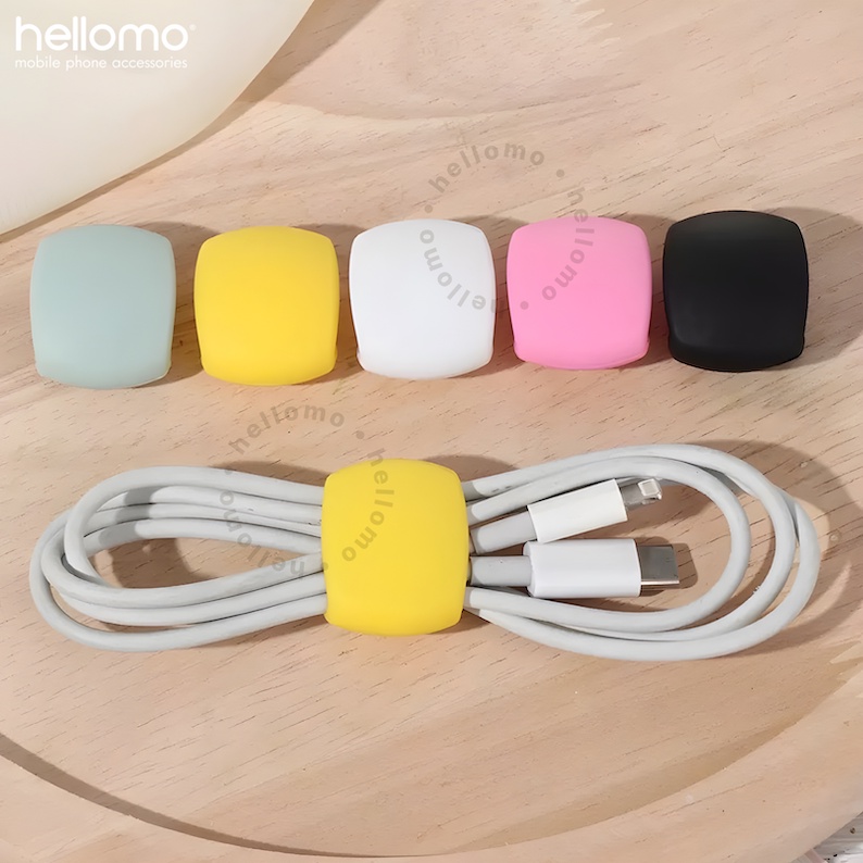 Holder Ikat Kabel / Penjepit Kabel Silikon Klip Kabel Perapi Kabel Charger Clips Cable Universal Organizer Usb Bentuk Bulat Charger Cord Buckle Tali Pengikat Kabel Premium Quality Murah