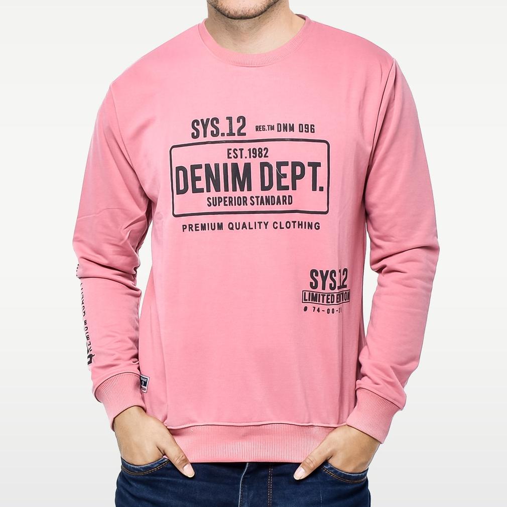 Best SEYES S1118 Sweater Sweatshirt Baju Lengan Panjang Pria babyterry Dustypink ,,
