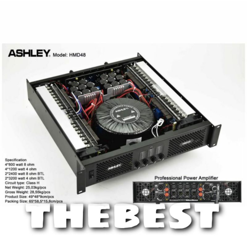 Power Ashley HMD 48 Amplifier Ashley HMD48 4 Channel