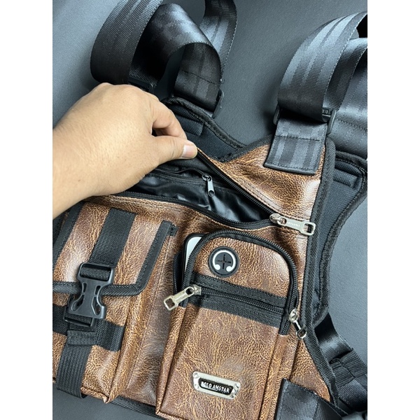 Tas Dada Polo Amstar Chest Bag Waterproof  Tactical Rig Bag Tas Sepeda Sporty Chest Bag Kulit