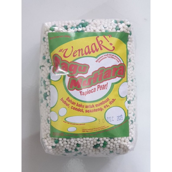 Sagu Mutiara HIJAU 500 gram/ Sagu Mutiara Hijau