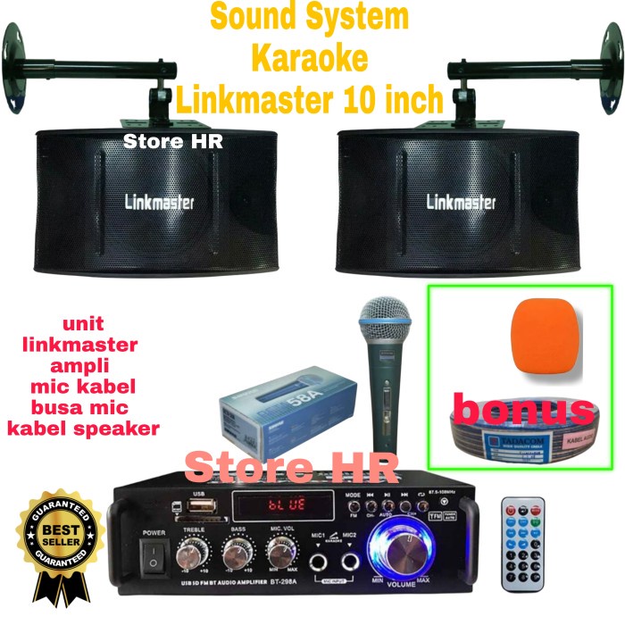Sound System Karaoke Terbaik 10Inch Linkmaster 10 Inch Paket 1 #Original