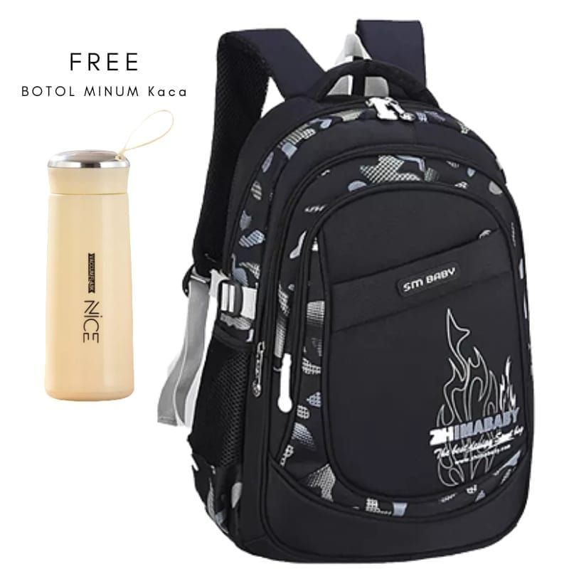 Tas Ransel Anak Laki laki Tas Sekolah SD SMP Free Botol Minum