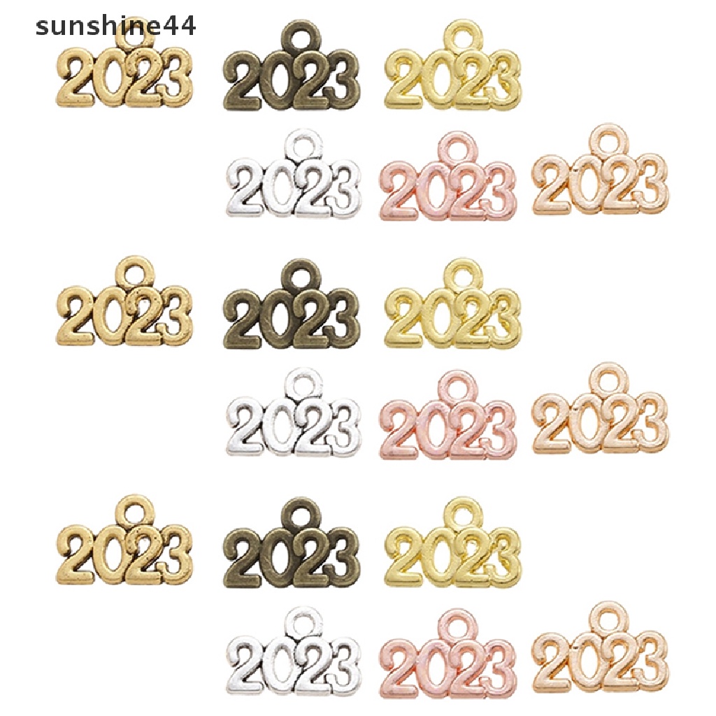 Sunshine 60PCS Halus Lovly 2023angka Vintage Pesona Aksesoris Untuk Girly Pribadi Membuat Perhiasan DIY Liontin Kalung.