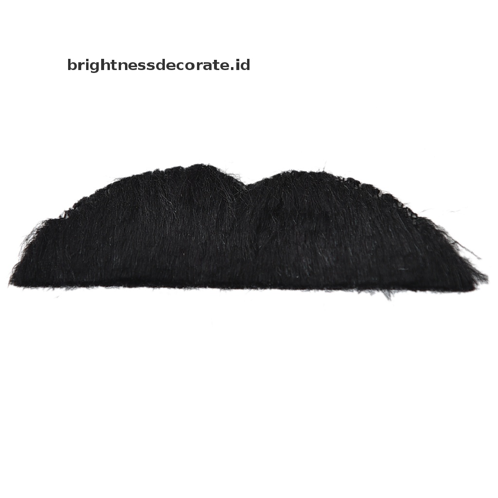 [Birth] 12pcs Set Pria Hitam Kumis Palsu Kumis Jenggot Lucu Pesta Kostum Halloween [ID]