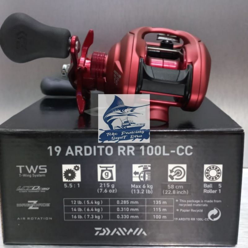 REEL BC DAIWA ARDITO RR 100L-CC LEFT HANDLE 2019