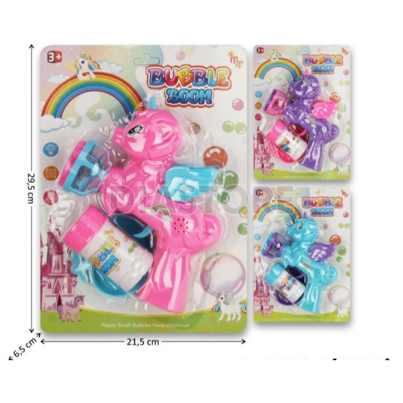 MAINAN ANAK PISTOL BUBBLE GUN PONY MT 296