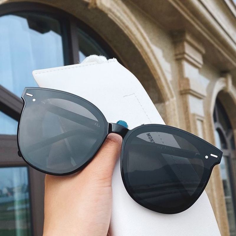 (Grosir_Solo) Kacamata hitam pria wanita style korea fashion-Titik garis