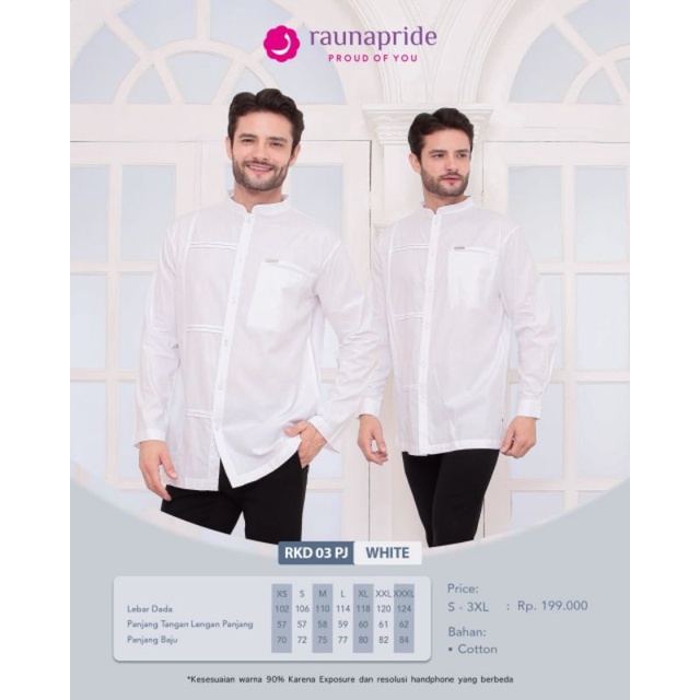 Baju Koko putih RKD 03 rauna