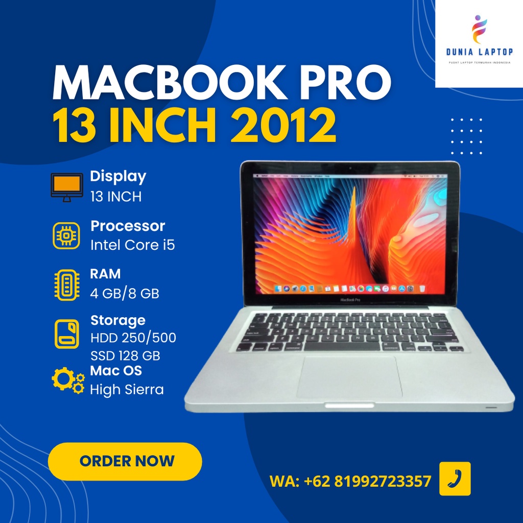 MacBook Pro 13 inch 2012 MD101 Core i5 Laptop Apple Termurah Bergaransi