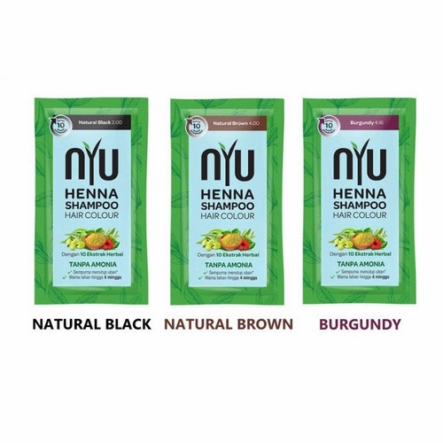 NYU HENNA SHAMPO PEWARNA RAMBUT SACHET 20ML