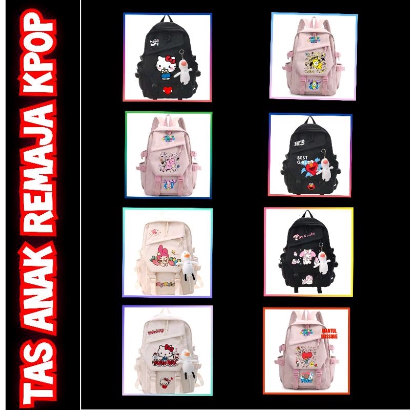 samasuka.shop - tas anak anak remaja ransel 16 inch kpop band Korea Among BT21