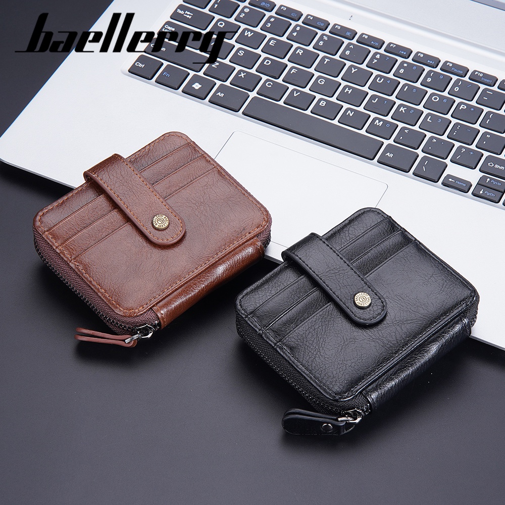 BAELLERRY D9322 Dompet Kartu Pria Bahan Kulit PU Leather Premium WATCHKITE WKOS
