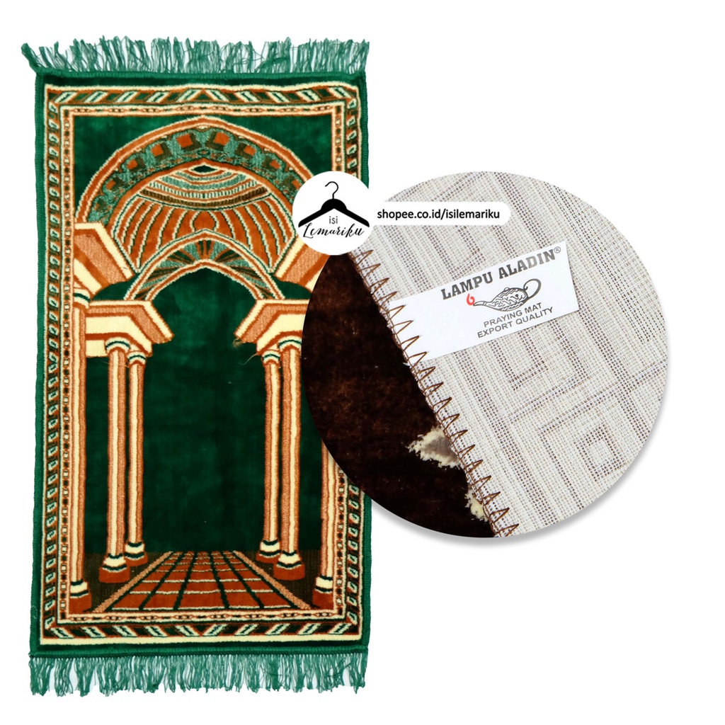 Sajadah Bulu Halus ALADIN 100x50cm Motif Kubah [M26]