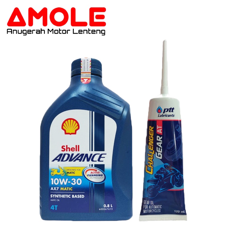 Paket Oli Shell AX7 Matic 0.8L Dan Oli Gardan PTT