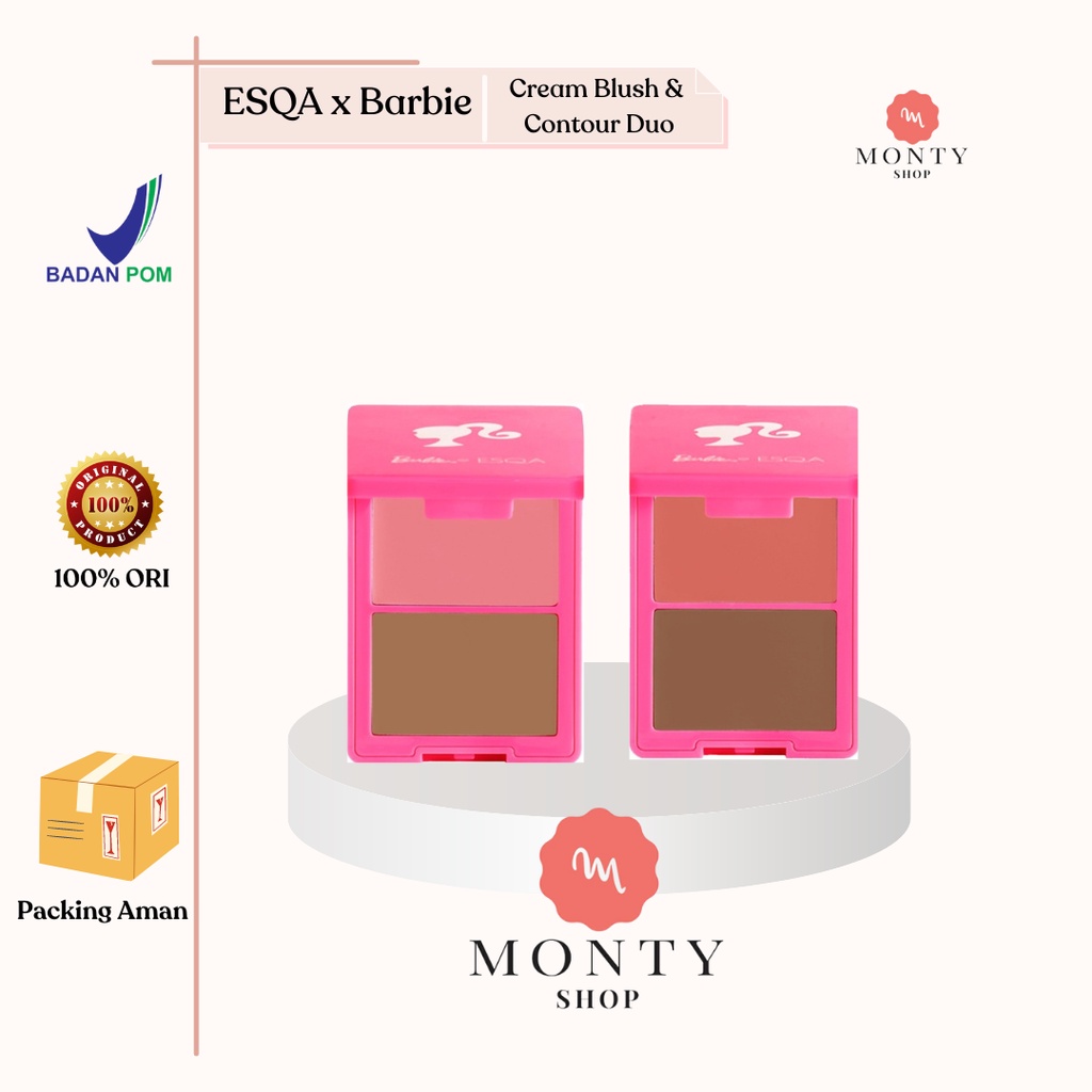 Jual ESQA x BARBIE Golden Girl Cream Blush & Contour Duo blush
