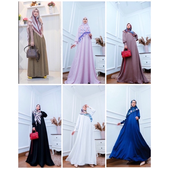 AIRFLOW DRESS DAN  JOZA HAWA KHIMAR PRINTING