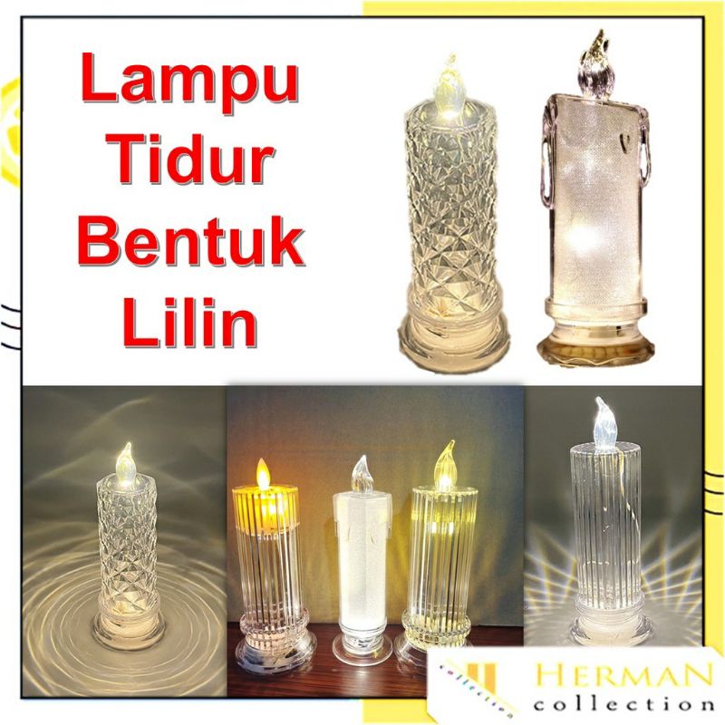 Lampu Tidur Lilin LED classic/ Lampu tidur Candle elektrik / Lampu tidur bentuk Lilin LED