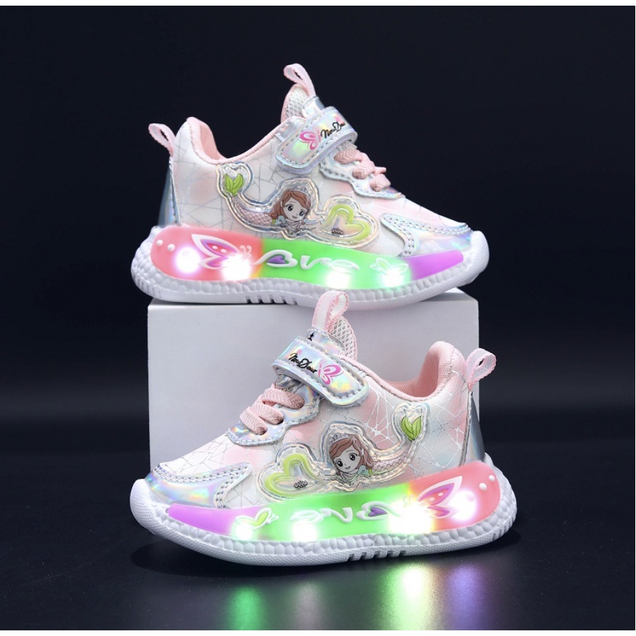 babyfit SOFEYA sepatu lampu LED sneakers anak perempuan import sepatu sekolah casual gs-0515r