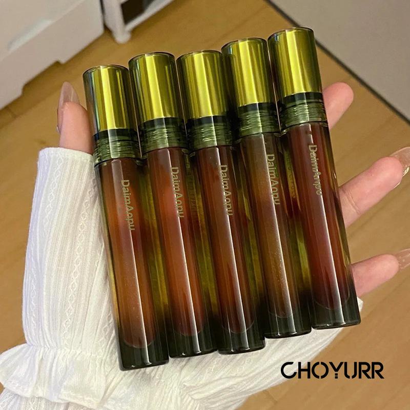 【COD】LipGloss Korean Lip Gloss Water LipGloss Mirror Transparan Lip Gloss Cahaya Air Dudu Bibir Lip Tint Gaya Retro-CH