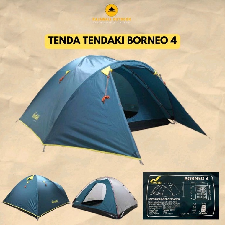 TENDA  CAMPING TENDAKI 4-5 ORANG DOUBLE LAYER
