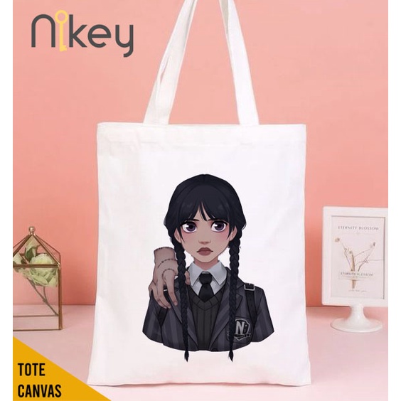 Totebag Wednesday, Totebag Canvas Aesthetic
