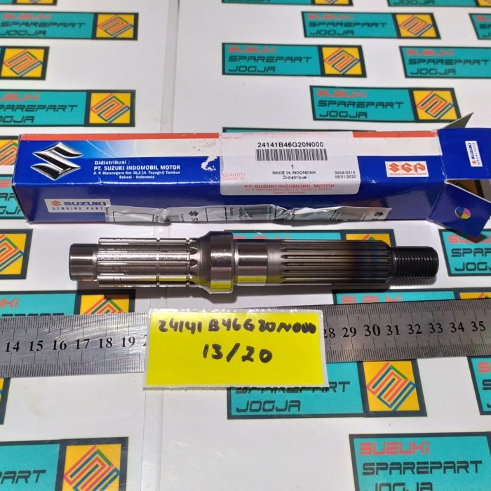 Suzuki Genuine Parts, 24141B46G20N000 Shaft As Output Gardan Mata 13-20 Suzuki Spin 125 Original