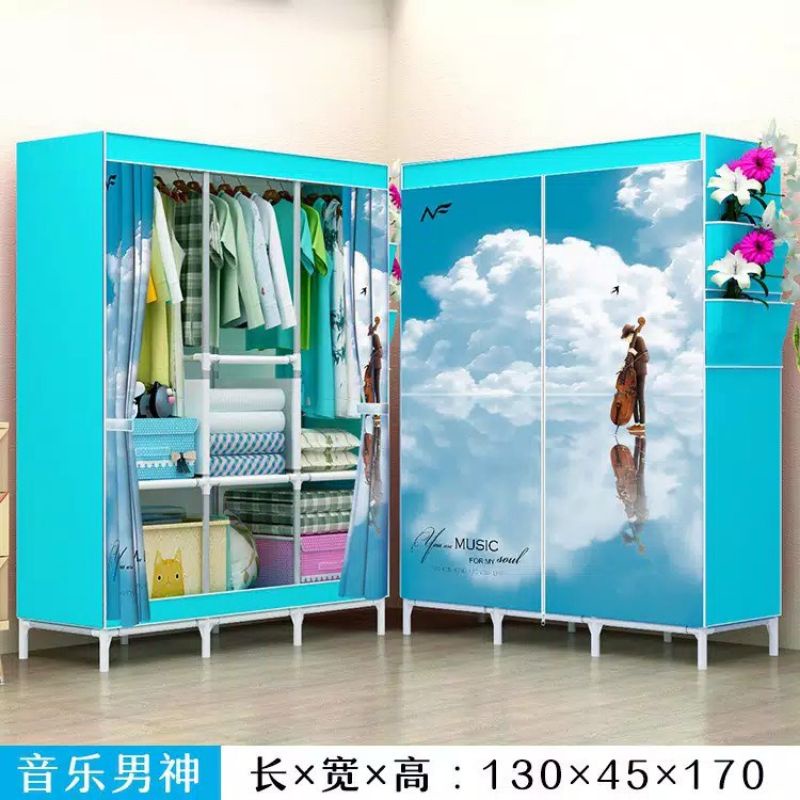 A - lemari pakaian kain portable  jumbo lemari pakaian jumbo / LEMARI JUMBO