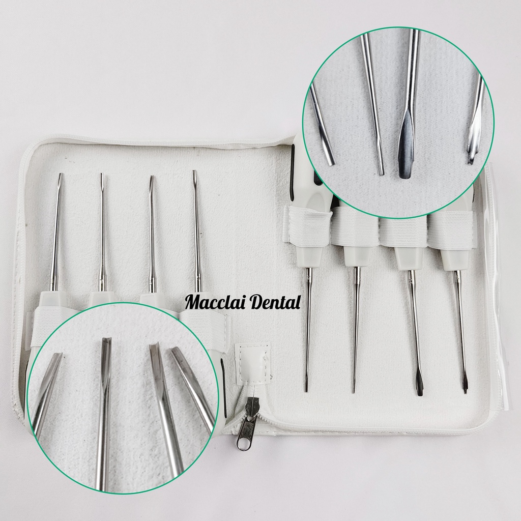 DENTAL BEIN ROOT LUXATOR / ELEVATOR SET 8pcs ALAT CABUT GIGI ANAK / DEWASA