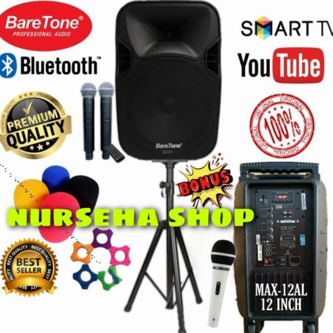 Speaker Portable Meeting Wireless Baretone 12 Inch Max12Al Bluetooth