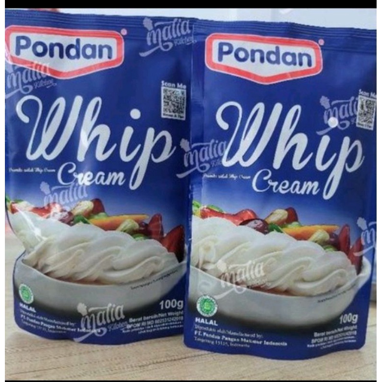 

Pondan Whip cream 100 gram