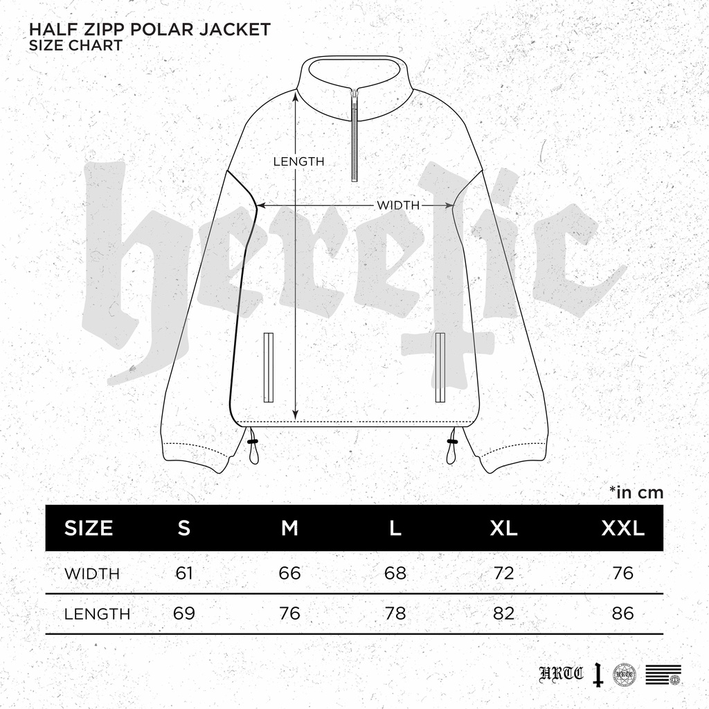 Heretic - Half Zipp Polar Jacket - Black Pentagram