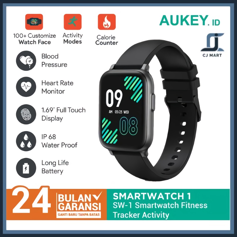 Smartwatch Aukey SW-1 Fitness Tracker 10 Activity With IP68 - 501643