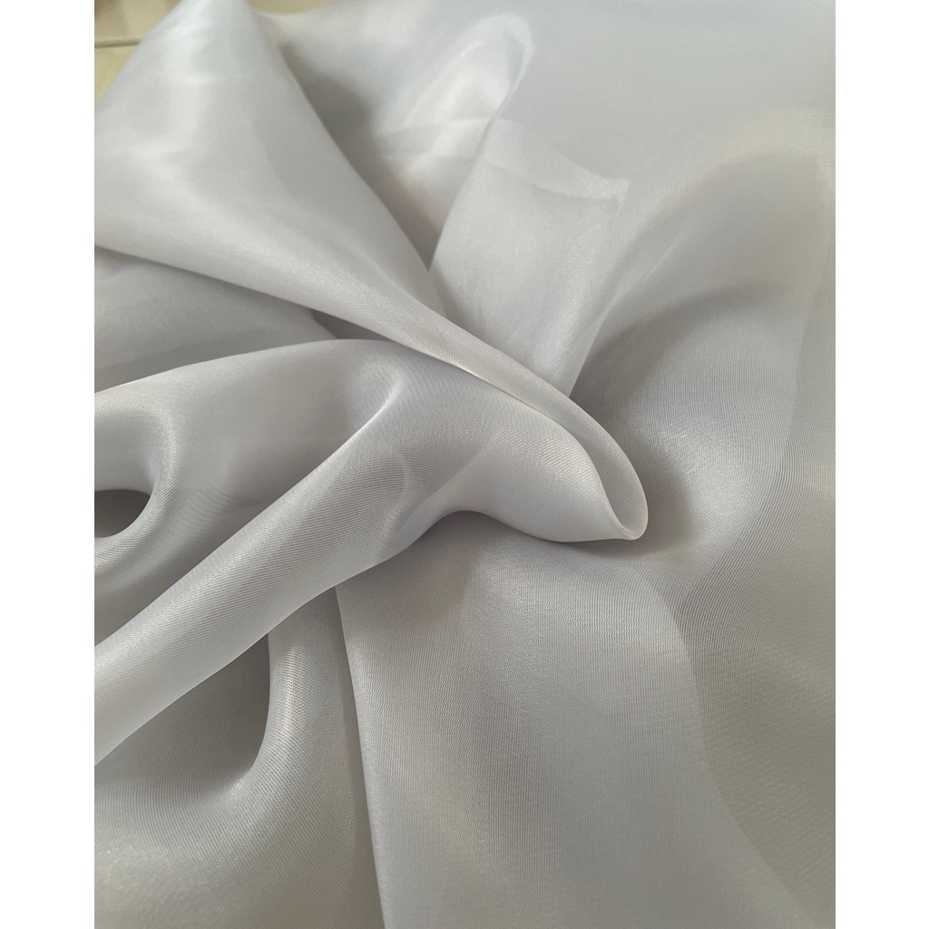 Kain Organza Organdi Polos Premium Silk Kain Kaca 1/2 Meteran