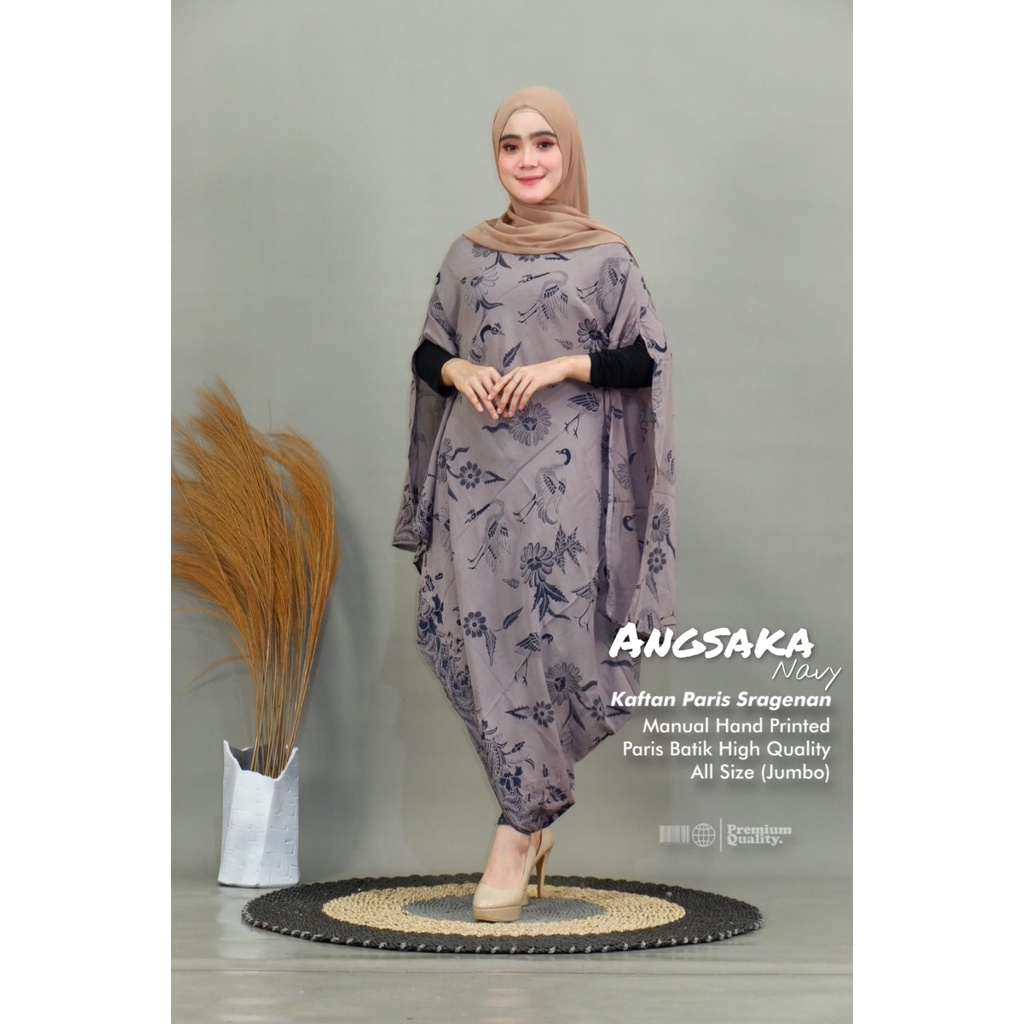 angsalur kaftan abaya pakaian baju gamis dress syari gaun longdress dres maxy maxi super jumbo batik